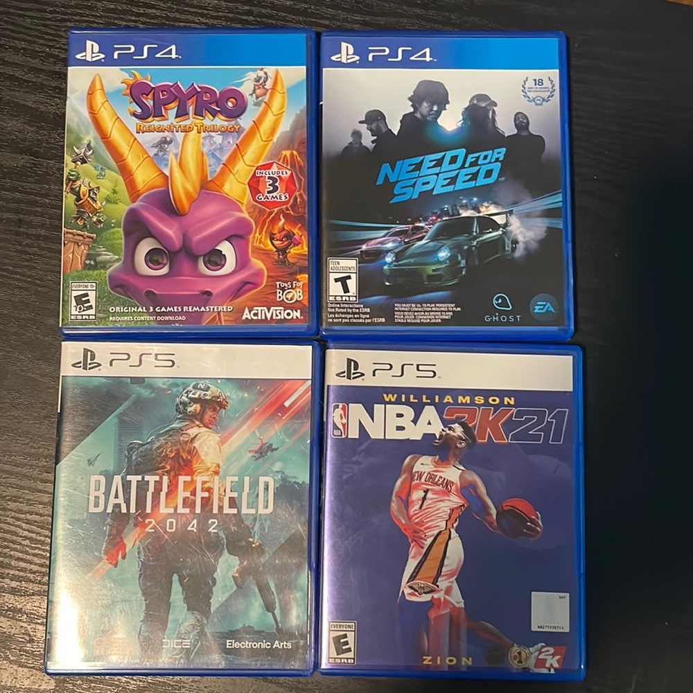 PS4 Games (each sold separately)